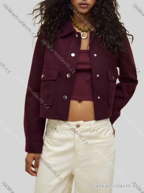 Kabátik teplý dlhý rukáv dámsky (S/M/L ONE SIZE) TALIANSKA MÓDA IMD25183