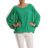 Halenka šifonová s přívěskem dlouhý rukáv dámská (S/M/L ONE SIZE) ITALSKÁ MÓDA IMD25195