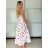 Šaty dlhé letné na ramienka dámske citronky  (S/M ONE SIZE) TALIANSKA MÓDA IMPBB24B25181-2/DUR -   biela -   S / M