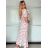 Šaty dlhé košeľové krátky rukáv dámske LIVIA (S/M/L ONE SIZE) TALIANSKA MÓDA IMWGB24042S-7/DUR -   béžová -   S/M/L