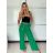 Nohavice dlhé letné dámske (S/M/L ONE SIZE) TALIANSKA MÓDA IMM25M10392/DU -   zelená -   S/M/L
