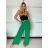 Nohavice dlhé letné dámske (S/M/L ONE SIZE) TALIANSKA MÓDA IMM25M10392/DU -   zelená -   S/M/L