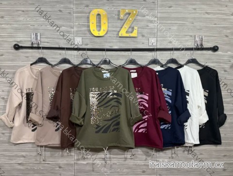 Mikina dlhý rukáv dámska (S/M/L ONE SIZE) TALIANSKA MÓDA IMPOZ25SM-28762