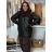 Bunda podzimní s kapucí na zip dlouhý rukáv dámská nadrozměr ANNA (3XL - 7XL) SWEST IMWSW25C20B8505-1/DU 3XL Černá