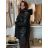 Bunda podzimní s kapucí na zip dlouhý rukáv dámská nadrozměr ANNA (3XL - 7XL) SWEST IMWSW25C20B8505-1/DU 6XL Černá