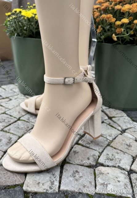 Sandále na sloupkovém podpatku 7,5cm dámské (36-41) TOP259051-2 béžová 41