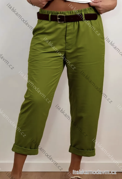 Nohavice dlhé s opaskom dámske (S/M/L ONE SIZE) TALIANSKA MÓDA IMPOZ25LV-25138