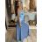Šaty dlhé elegantné na ramienka dámske (S/M ONE SIZE) TALIANSKA MODA IM323013
