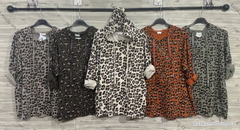 Tunika mikinová s kapucňou dlhý rukáv dámska (S/M/L ONE SIZE) IMPOZ25SM-28260