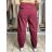 Nohavice manžestrové s opaskom dámske BARBARA  (S/M/L ONE SIZE) TALIANSKA MÓDA IMSM251146/DU S/M/L vínová