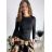 Tričko elegantní dlouhý rukáv dámské (XS/S/M ONE SIZE) ITALSKá MóDA IMM23M31346