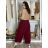 Nohavice manžestrové s opaskom dámske EVA(S/M/L ONE SIZE) TALIANSKA MÓDA IMSM251147/DU S/M/L vínová