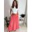 Sukňa dlhá dámska LUCIA (S/M/L ONE SIZE) TALIANSKA MÓDA IMWBL25483/DU lososová S/M/L