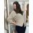 Cardigan krátký na knoflík dlhý rukáv dámsky MERYL  (S/M/L ONE SIZE) TALIANSKA MÓDA IMWGB251111/DU S/M/L sv. béžová