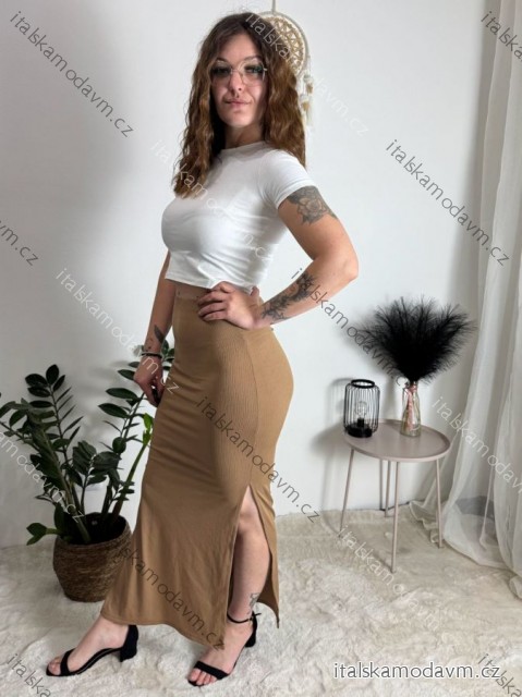 Sukňa dlhá dámska (XS/S/M ONE SIZE) TALIANSKA MÓDA IMM25M34549/DR