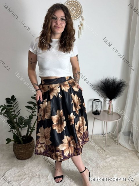 Sukňa stredne dlhá dámska (S/M/L ONE SIZE) TALIANSKA MÓDA IMM24M3154A/DUR