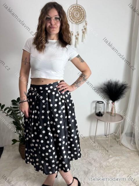 Sukňa stredne dlhá dámska (S/M ONE SIZE) TALIANSKA MÓDA IMM24M3154-1A/DUR