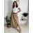 Sukně dlouhá s páskem dámská (S/M/L ONE SIZE) ITALSKÁ MÓDA IM425444