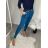 Nohavice elegantné s opaskom dámske (S/M/L ONE SIZE) TALIANSKA MÓDA IM425030/DUR  sv. hnědá S/M/L