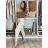 Nohavice elegantné s opaskom dámske (S/M/L ONE SIZE) TALIANSKA MÓDA IM425030/DUR  sv. hnědá S/M/L