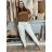 Nohavice elegantné s opaskom dámske (S/M/L ONE SIZE) TALIANSKA MÓDA IM425030/DUR  sv. hnědá S/M/L