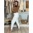 Nohavice elegantné s opaskom dámske (S/M/L ONE SIZE) TALIANSKA MÓDA IM425030/DUR  sv. hnědá S/M/L