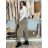 Nohavice elegantné s opaskom dámske (S/M/L ONE SIZE) TALIANSKA MÓDA IM425030/DUR  sv. hnědá S/M/L