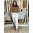 Nohavice elegantné s opaskom dámske (S/M/L ONE SIZE) TALIANSKA MÓDA IM425030/DUR bílá S/M/L