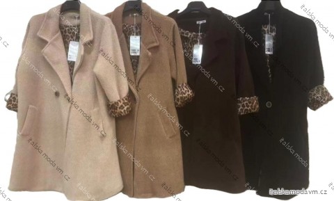 Kabát zimní dlouhý rukáv dámský (S/M/L ONE SIZE) ITALSKÁ MÓDA IMC25408