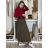 Sukně s páskem manžestrová dámská RITA (S/M/L ONE SIZE) ITALSKá MóDA IMSM251153