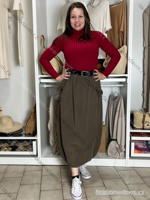Sukně s páskem manžestrová dámská RITA (S/M/L ONE SIZE) ITALSKá MóDA IMSM251153/DU S/M/L hnědá