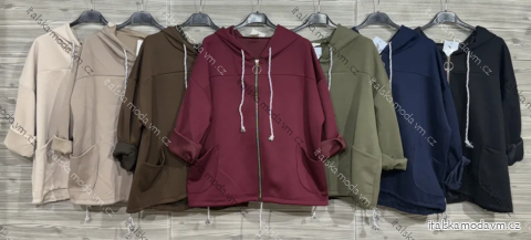 Mikina s kapucňou na zips dlhý rukáv dámska (S/M/L ONE SIZE) IMPOZ25SM-3163