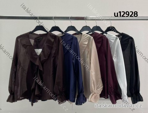 Tunika dlouhý rukáv dámská (S/M/L ONE SIZE) ITALSKÁ MÓDA IMM25M12928
