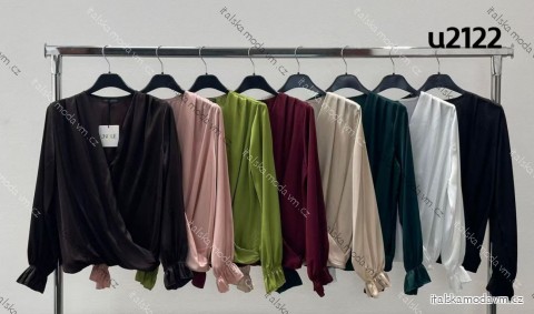 Tunika košilová dlouhý rukáv dámská (XS/S/M ONE SIZE) ITALSKÁ MÓDA IMM25M2122