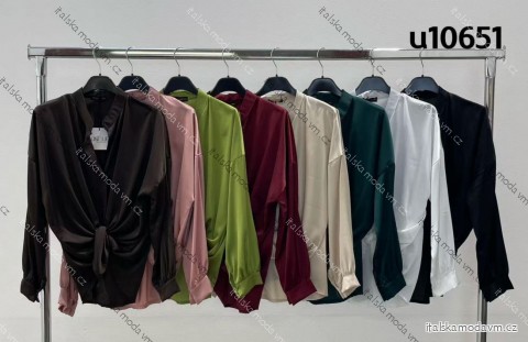 Tunika košilová dlouhý rukáv dámská (XS/S/M ONE SIZE) ITALSKÁ MÓDA IMM25M10651