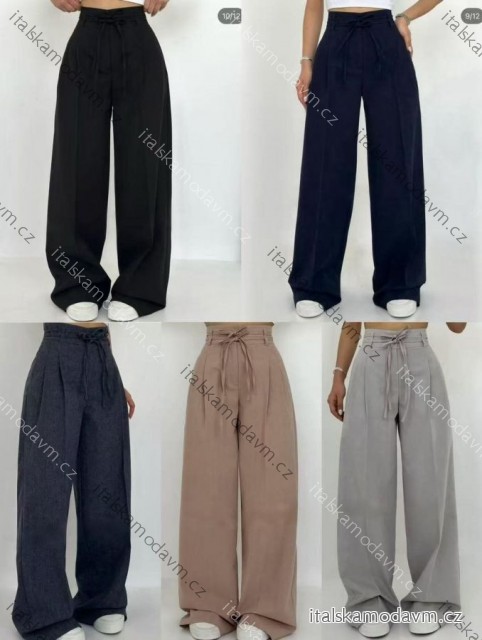 Nohavice dlhé s opaskom dámske (S/M/L ONE SIZE) TALIANSKA MÓDA IMM25M12825