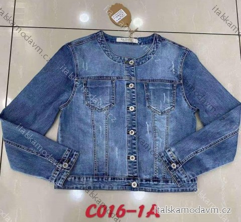 Bunda riflová dámska (M-3XL) RE-DRESS MA621C016-1A/DUR modrá džínsová L