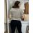 Svetr upletový tenký krátký rukáv dámské LEXI (S/M/L ONE SIZE) ITALSKÁ MÓDA IMWCP25W8505/DUR S/M/L tmavě zelená