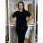 Svetr upletový tenký krátký rukáv dámské LEXI (S/M/L ONE SIZE) ITALSKÁ MÓDA IMWCP25W8505/DUR S/M/L Černá