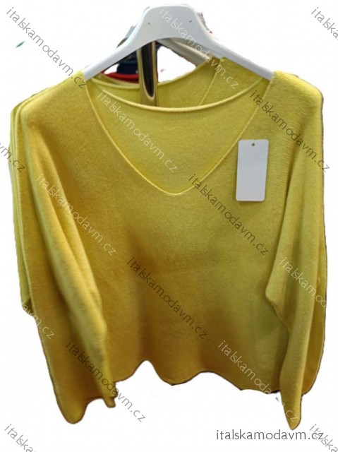 Sveter úpletový tenký dlhý rukáv dámsky (S/M/L ONE SIZE) TALIANSKA MÓDA IMSM250204