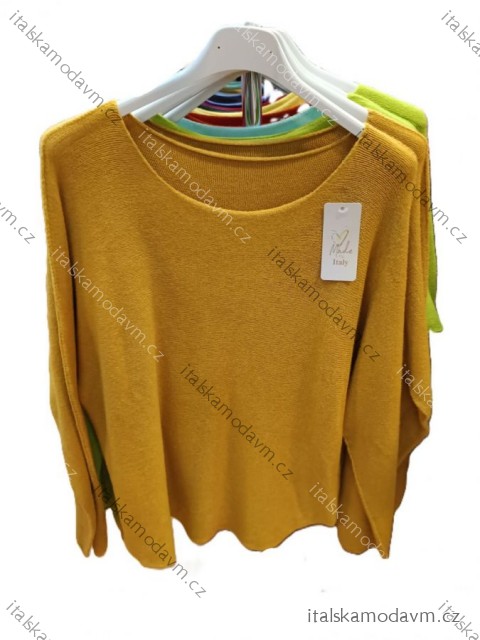 Sveter úpletový tenký dlhý rukáv dámsky (S/M/L ONE SIZE) TALIANSKA MÓDA IMSM250205