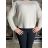 Sveter dlhý rukáv dámsky (S/M/L ONE SIZE) INDICKÁ MÓDA IMWKA251111/DU S/M/L béžová
