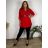 Tunika prodloužená košilová s páskem dlouhý rukáv dámská nadrozměr (2XL/3XL ONE SIZE) ITALSKÁ MÓDA IMD212156/DUR béžová