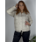 Bunda podzimní s kapucňou dlhý rukáv dámska nadrozmer ERIKA (46/48/50 ONE SIZE) TALIANSKA MÓDA IMSM251134/DU 46/48/50 béžová