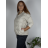 Bunda podzimní s kapucňou dlhý rukáv dámska nadrozmer ERIKA (46/48/50 ONE SIZE) TALIANSKA MÓDA IMSM251134/DU 46/48/50 béžová