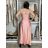 Šaty dlhé elegantné na ramienka dámske AMANDA  (S/M/L ONE SIZE) TALIANSKA MODA IM323022/DUR S/M/L růžová světlá
