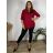 Tunika košeľová dlhý rukáv dámska nadrozmer (XL/2XL ONE SIZE) TALIANSKA MÓDA IMD221065/DUR bílá