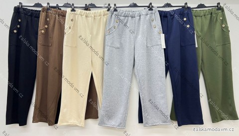 Nohavice elegantné MASELKO dámske nadrozmer (48/50/52 ONE SIZE) TALIANSKA MÓDA IM425596