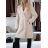 Kabát zimní chlupatý dlouhý rukáv dámský (S/M/L ONE SIZE) ITALSKÁ MÓDA IMD25236
