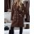 Kabát zimní chlupatý dlouhý rukáv dámský (S/M/L ONE SIZE) ITALSKÁ MÓDA IMD25236